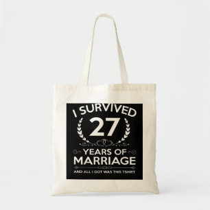27e bruiloft Jubileum geeft koppels echtgenoot wif Tote Bag