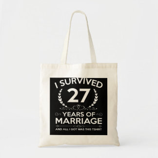 27e bruiloft Jubileum geeft koppels echtgenoot wif Tote Bag