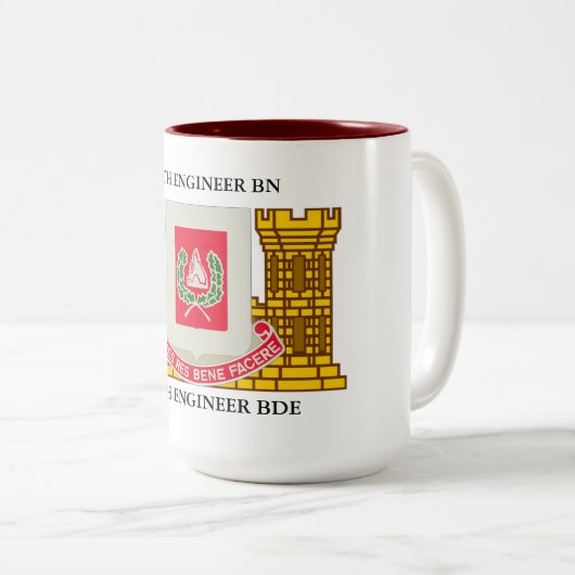 27E ENGINEER BATTALION 20E ENGINEER BRIGADE TWEEKLEURIGE KOFFIEMOK (Voorkant rechts)