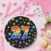 27e evenement: Vet, Fun, kleurrijke regenboog 27 Papieren Bordje (Feest)