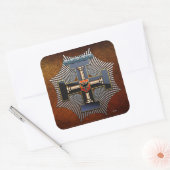 27e graad: Ridder van de Zon Vierkante Sticker (Envelop)