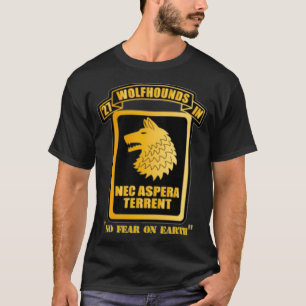 27e infanteriekreiment Wolfhounds Chest Nec Aspera T-shirt