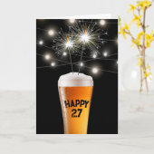 27e jaarsparkler in bier kaart (Gele Bloem)