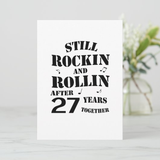 27e Jubileum - 27 jaar Jubileum paren Kaart (Staand voorkant)