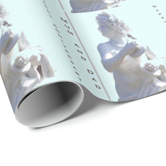 27e Jubileum Schets bewerkbaar Cadeaupapier (Rol Hoek)