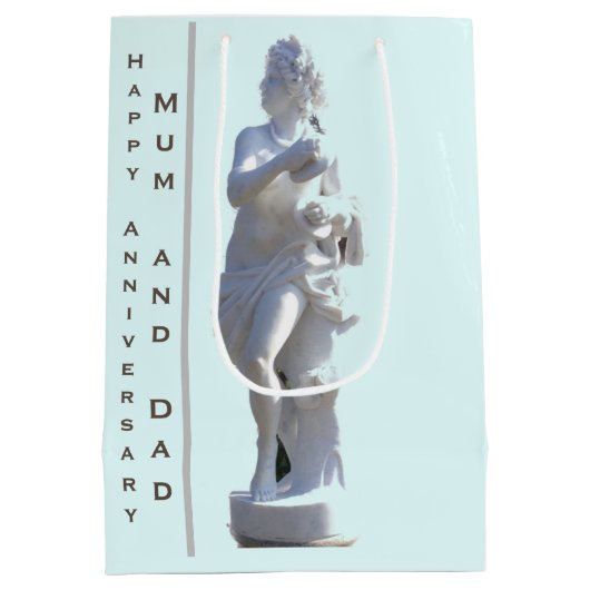 27e Jubileum Schets bewerkbaar Medium Cadeauzakje (Achterkant)