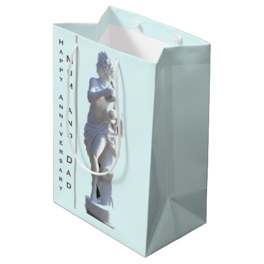 27e Jubileum Schets bewerkbaar Medium Cadeauzakje (Achterkant Gekanteld)