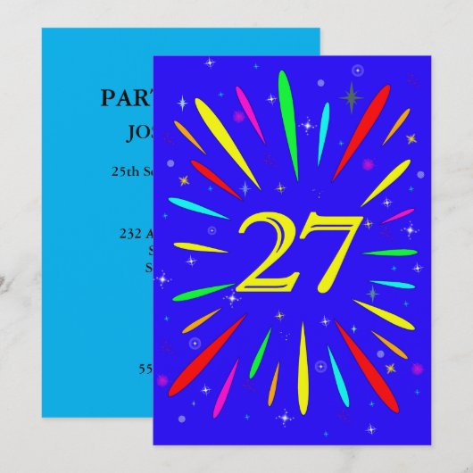 27e Uitnodiging op jaardag (Voorkant / Achterkant)