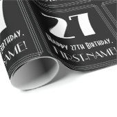 27e verjaardag - Art Deco geïnspireerde look "27", Cadeaupapier (Rol Hoek)