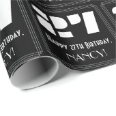 27e verjaardag: Art Deco geïnspireerde look "27" & Cadeaupapier (Rol Hoek)