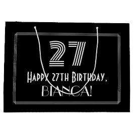 27e verjaardag — Art Deco geïnspireerde look "27"  Groot Cadeauzakje