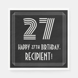 27e verjaardag: Art Deco Geïnspireerde look "27" + Servet