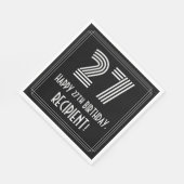 27e verjaardag: Art Deco Geïnspireerde look "27" + Servet (Hoek)