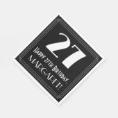 27e Verjaardag ~ Art Deco Geïnspireerde Look "27", Servet (Hoek)