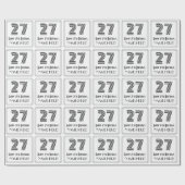 27e verjaardag: Art Deco geïnspireerde stijl "27" Cadeaupapier (Vlak)