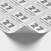 27e verjaardag: Art Deco geïnspireerde stijl "27" Cadeaupapier (Hoek)