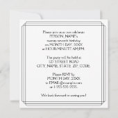 27e verjaardag: Art Deco Style met aangepaste naam Kaart (Achterkant)