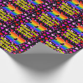 27e verjaardag: Beeldende harten patroon, regenboo Cadeaupapier (Hoek)