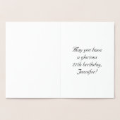 27e verjaardag: Elegant,  Manuscript; de Naam van  Folie Kaarten (Binnen)