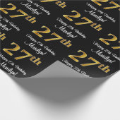 27e verjaardag: Elegante luxe Faux Gold look # Cadeaupapier (Hoek)