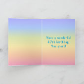 27e verjaardag — Fun Cake & Candles, w/ Eigen naam Kaart (Binnen)