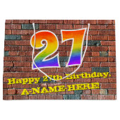 27e verjaardag: Fun, door graffiti geïnspireerde r Groot Cadeauzakje (Voorkant)