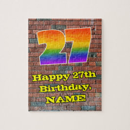 27e verjaardag: Fun Graffiti-geïnspireerde regenbo Legpuzzel