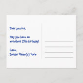 27e verjaardag: Fun Hearts Pattern, Rainbow 27 Briefkaart (Achterkant)