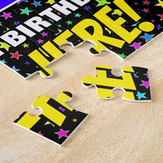 27e verjaardag — Fun, kleurrijk Star Field Pattern Legpuzzel (Zijkant)