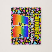 27e verjaardag — Fun, liefhebbende hartvormen + "2 Legpuzzel (Verticaal)