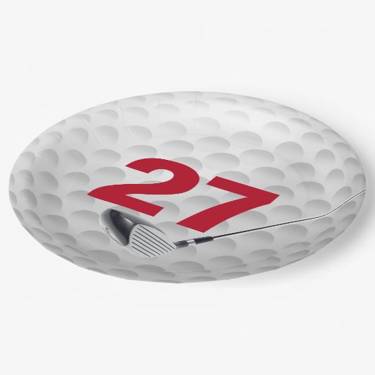 27e verjaardag golfbal design papier Bord (Gekanteld)