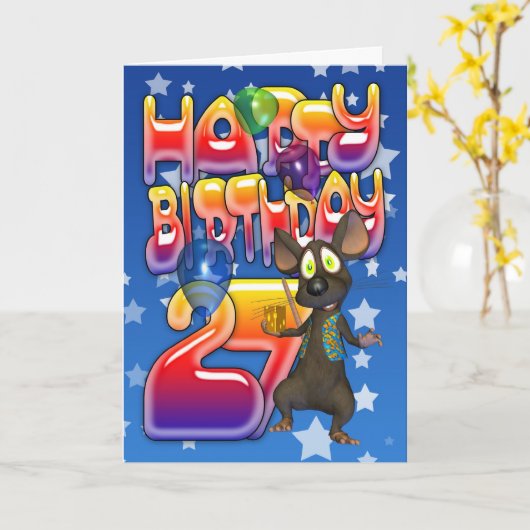 27e verjaardag Kaart, Happy Birthday Kaart (Gele Bloem)