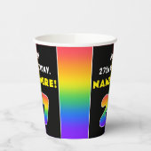 27e verjaardag: kleurrijke regenboog # 27, Naam va Papieren Bekers (Links)