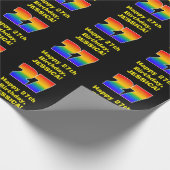 27e verjaardag: Leuke, kleurrijke regenboog geïnsp Cadeaupapier (Hoek)