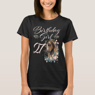 27e verjaardag meisjespaard 27 jaar oude dag t-shirt