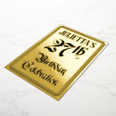 27e verjaardag Partij — Elegant Manuscript + de Na Folie Uitnodiging (Gedraaid)