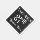 27e verjaardag Partij — Fancy Manuscript + de Naam Servet (Hoek)