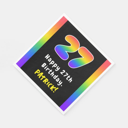 27e verjaardag: Regenboogspectrum # 27, Aangepaste Servet (Hoek)