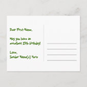 27e verjaardag: Roze strepen & harten, Regenboog 2 Briefkaart (Achterkant)