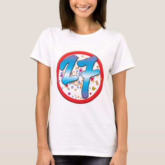 27e verjaardag t-shirt (Voorkant)
