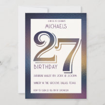 27e verjaardag uitnodiging