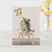 27e verjaardag van de ballonnen en de kat van de t kaart (Gele Bloem)