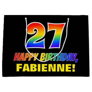 27e verjaardag: Vet, Vun, eenvoudig, regenboog 27 Groot Cadeauzakje