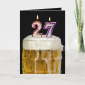 27e verjaardag zwarte bier kaart (Voorkant)