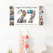 27e Verjaardagsfeest Nummer 27 Fotocollage Spandoek (Insitu)