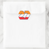 27Nieuw Ronde Sticker (Tas)