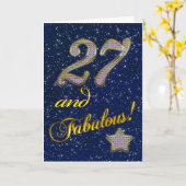 27ste verjaardag voor Fabelachtig iemand Kaart (Gele Bloem)