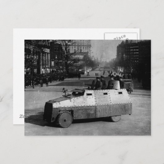 27th March 1917: The armoured vehicle squadron Briefkaart (Voorkant / Achterkant)