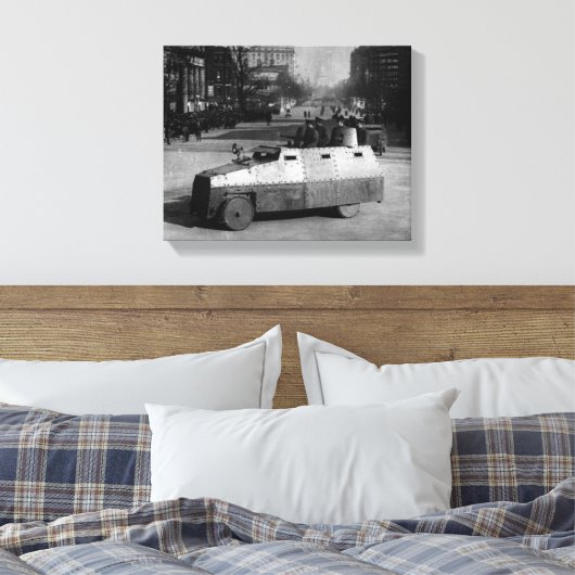 27th March 1917: The armoured vehicle squadron Canvas Afdruk (Insitu (Slaapkamer))