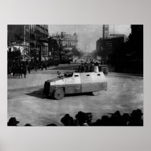 27th March 1917: The armoured vehicle squadron Poster